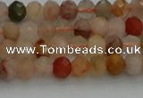 CRB1214 15.5 inches 4*6mm faceted rondelle mixed rutilated quartz beads