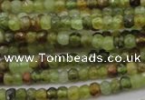 CRB122 15.5 inches 2.5*3.5mm faceted rondelle green garnet beads