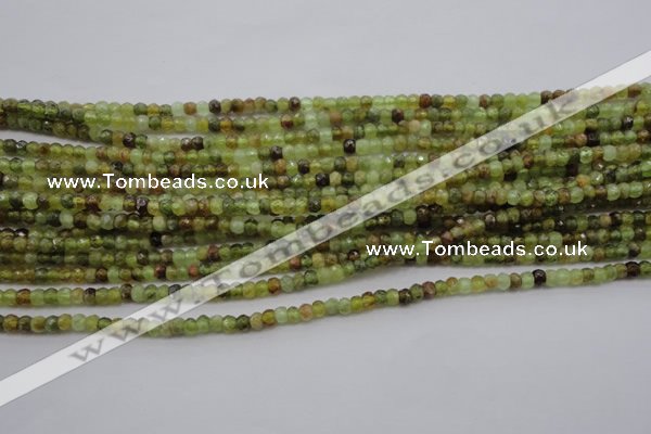 CRB122 15.5 inches 2.5*3.5mm faceted rondelle green garnet beads
