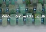 CRB1232 15.5 inches 6*10mm tyre amazonite gemstone beads