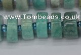 CRB1233 15.5 inches 6*12mm tyre amazonite gemstone beads