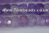 CRB1272 15.5 inches 6*10mm faceted rondelle lavender amethyst beads