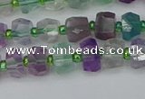 CRB1287 15.5 inches 5*8mm faceted rondelle fluorite beads