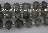 CRB1294 15.5 inches 4*6mm faceted rondelle labradorite beads