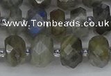 CRB1296 15.5 inches 6*10mm faceted rondelle labradorite beads