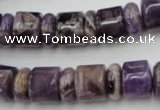 CRB130 15.5 inches 6*12mm & 10*12mm rondelle dogtooth amethyst beads