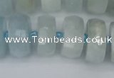 CRB1315 15.5 inches 8*16mm faceted rondelle aquamarine beads