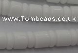 CRB133 15.5 inches 6*12mm & 10*12mm rondelle white porcelain beads