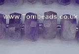 CRB1333 15.5 inches 7*14mm faceted rondelle lavender amethyst beads