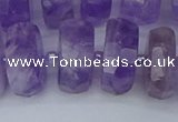 CRB1335 15.5 inches 8*18mm faceted rondelle lavender amethyst beads