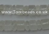 CRB134 15.5 inches 6*12mm & 10*12mm rondelle white crystal beads