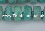 CRB1373 15.5 inches 7*14mm faceted rondelle amazonite beads