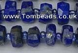 CRB1391 15.5 inches 6*10mm faceted rondelle lapis lazuli beads