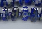 CRB1393 15.5 inches 7*14mm faceted rondelle lapis lazuli beads