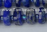 CRB1395 15.5 inches 8*18mm faceted rondelle lapis lazuli beads