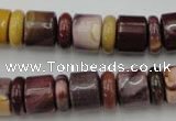 CRB141 15.5 inches 6*12mm & 10*12mm rondelle mookaite jasper beads