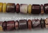 CRB141 15.5 inches 6*12mm & 10*12mm rondelle mookaite jasper beads