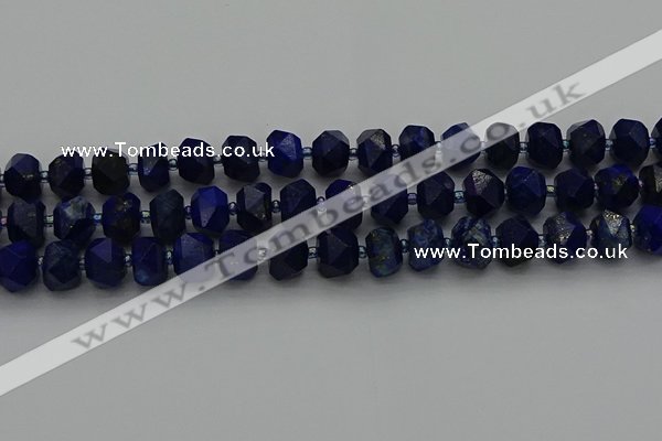 CRB1452 15.5 inches 10*14mm faceted rondelle lapis lazuli beads