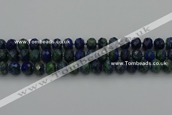 CRB1454 15.5 inches 8*10mm faceted rondelle chrysocolla beads