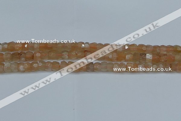 CRB1468 15.5 inches 4*6mm faceted rondelle moonstone beads