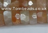 CRB1471 15.5 inches 6*12mm faceted rondelle moonstone beads