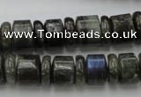 CRB148 15.5 inches 6*12mm & 10*12mm rondelle labradorite beads