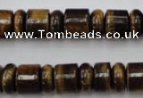 CRB154 15.5 inches 6*12mm & 10*12mm rondelle yellow tiger eye beads