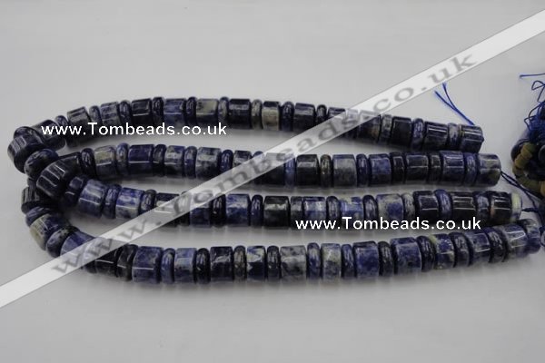 CRB161 15.5 inches 5*14mm & 10*14mm rondelle sodalite gemstone beads