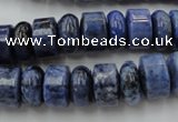 CRB177 15.5 inches 4*12mm – 8*12mm rondelle blue dumortierite beads