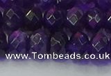 CRB1806 15.5 inches 6*10mm faceted rondelle amethyst beads