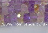 CRB1807 15.5 inches 4*6mm faceted rondelle ametrine beads