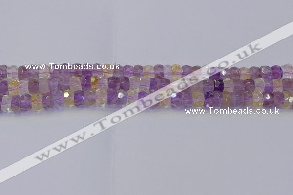 CRB1808 15.5 inches 5*8mm faceted rondelle ametrine beads