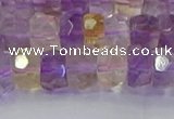 CRB1809 15.5 inches 6*10mm faceted rondelle ametrine beads