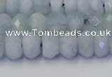 CRB1826 15.5 inches 5*7mm faceted rondelle aquamarine beads