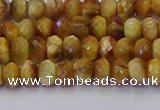 CRB1836 15.5 inches 4*6mm faceted rondelle golden tiger eye beads