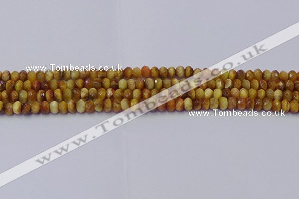 CRB1836 15.5 inches 4*6mm faceted rondelle golden tiger eye beads