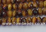 CRB1840 15.5 inches 4*6mm faceted rondelle yellow tiger eye beads