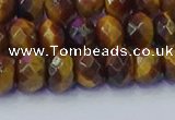 CRB1841 15.5 inches 5*8mm faceted rondelle yellow tiger eye beads