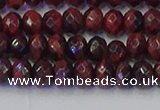 CRB1844 15.5 inches 4*6mm faceted rondelle red tiger eye beads