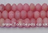 CRB1848 15.5 inches 4*6mm faceted rondelle pink opal beads