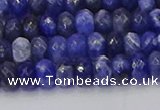 CRB1856 15.5 inches 4*6mm faceted rondelle sodalite beads