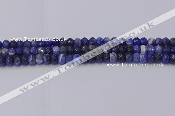 CRB1857 15.5 inches 5*8mm faceted rondelle sodalite beads