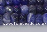 CRB1858 15.5 inches 6*10mm faceted rondelle sodalite beads