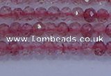 CRB1863 15.5 inches 2*3mm faceted rondelle strawberry quartz beads