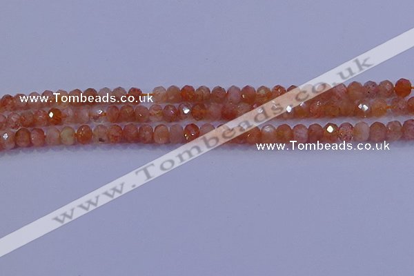 CRB1873 15.5 inches 2.5*4mm faceted rondelle sunstone beads