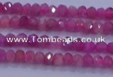 CRB1878 15.5 inches 2*3mm faceted rondelle red tourmaline beads