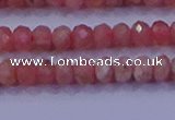 CRB1885 15.5 inches 2.5*4mm faceted rondelle rhodochrosite beads