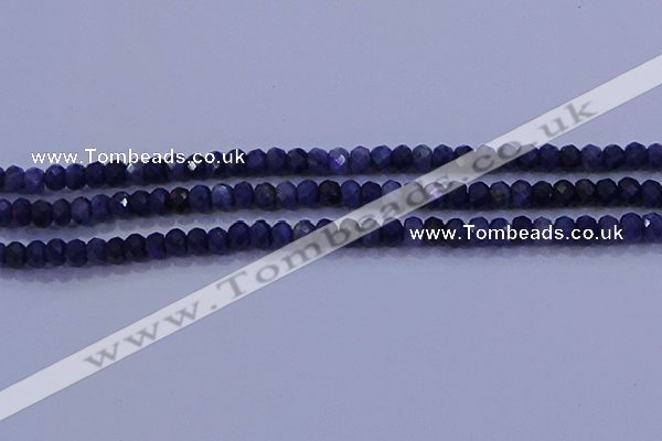 CRB1904 15.5 inches 2.5*4mm faceted rondelle sapphire beads