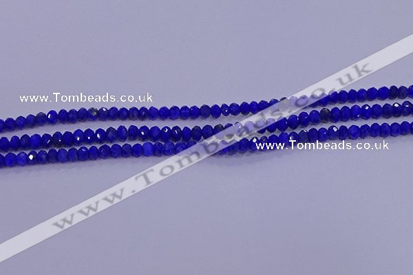 CRB1910 15.5 inches 2.5*4mm faceted rondelle lapis lazuli beads