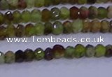 CRB1918 15.5 inches 2*3mm faceted rondelle green garnet beads